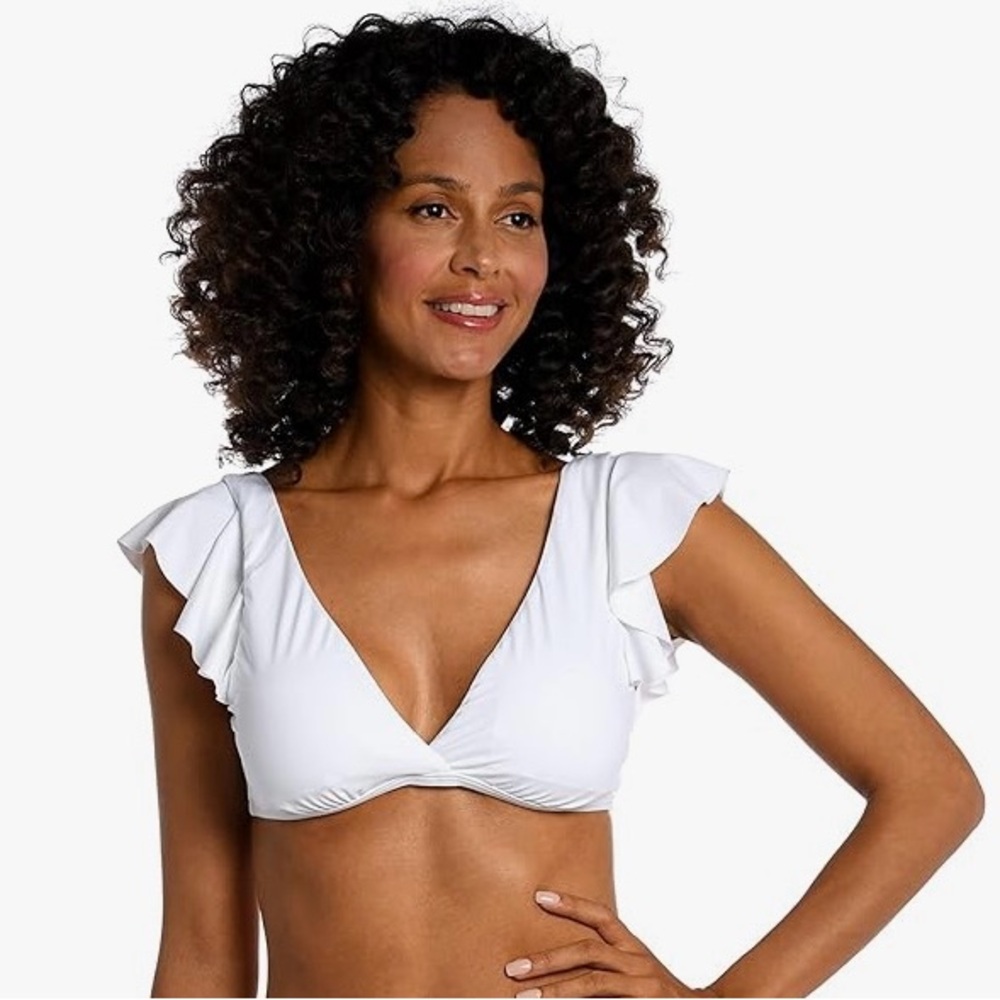 La Blanca Island Goddess Ruffle Sleeve Top